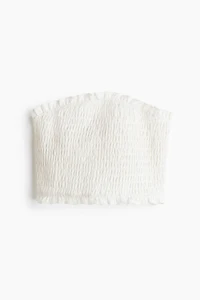 Haut tube de plage smocké