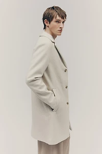 Manteau près du corps en laine mélangée