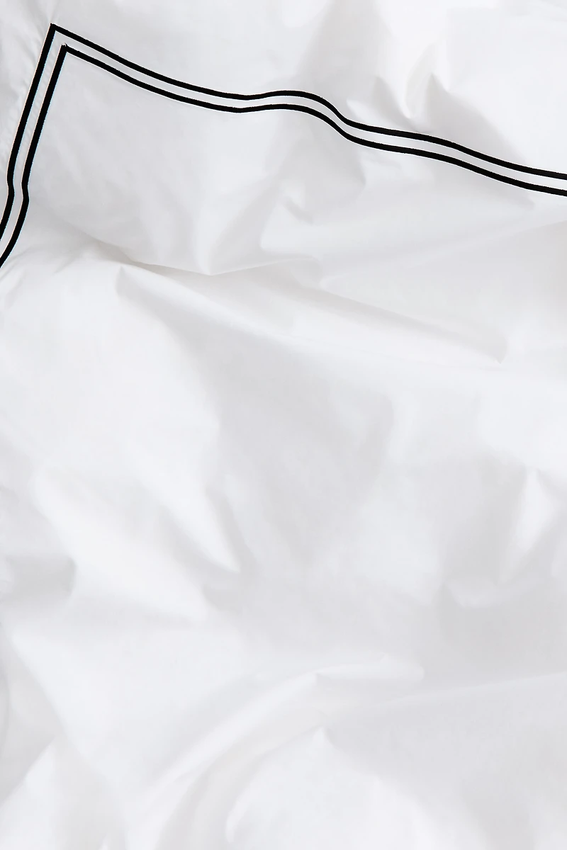 Cotton Percale Twin Duvet Cover Set