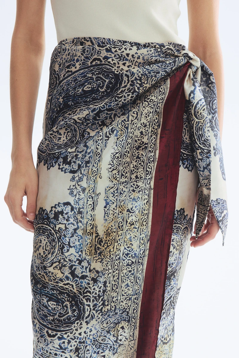 Satin Wrap Skirt