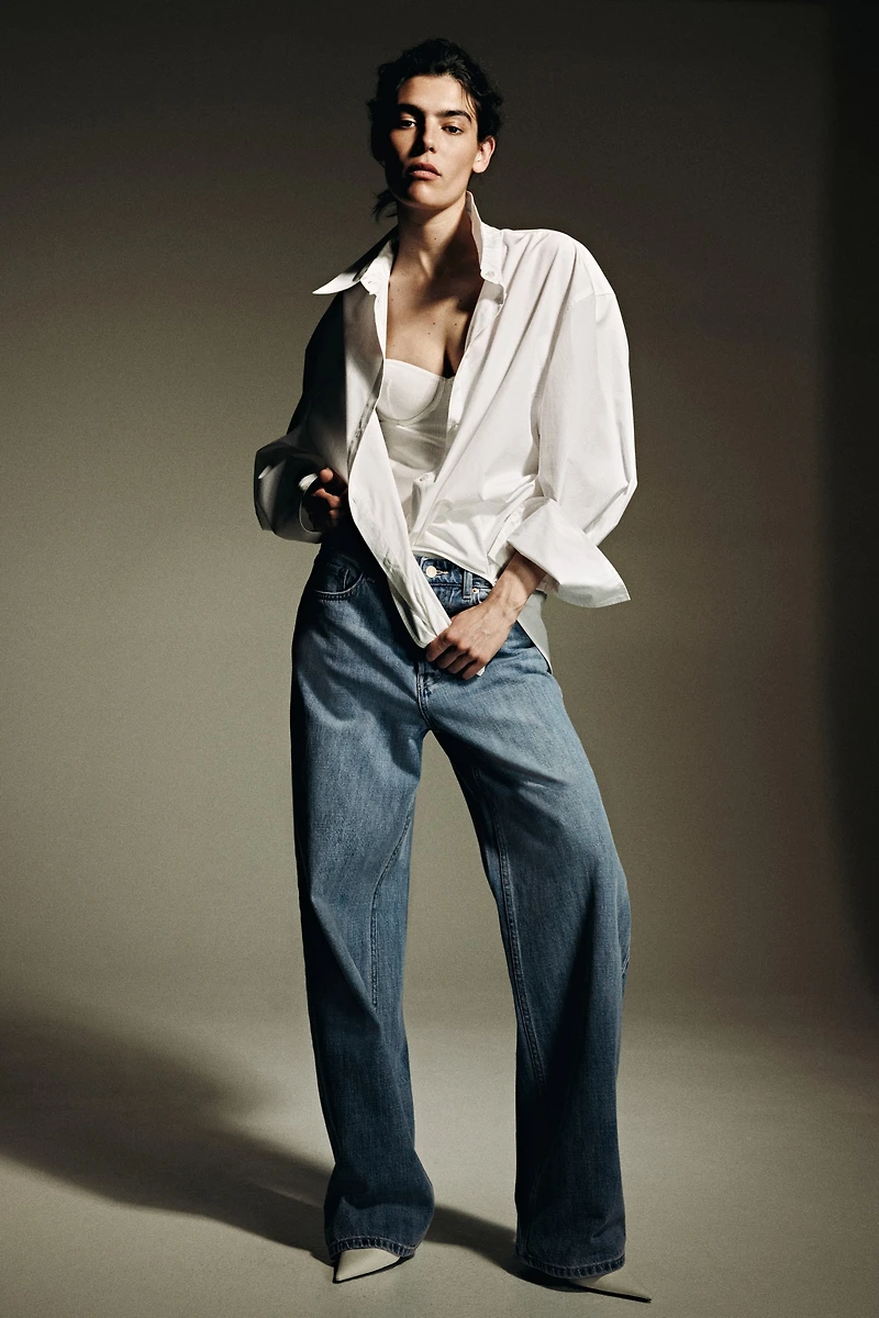 Wide-Leg Regular Waist Jeans