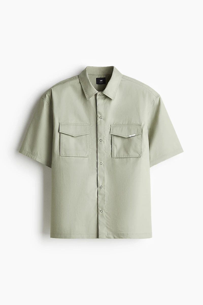 Loose-Fit Short-Sleeved Utility Shirt