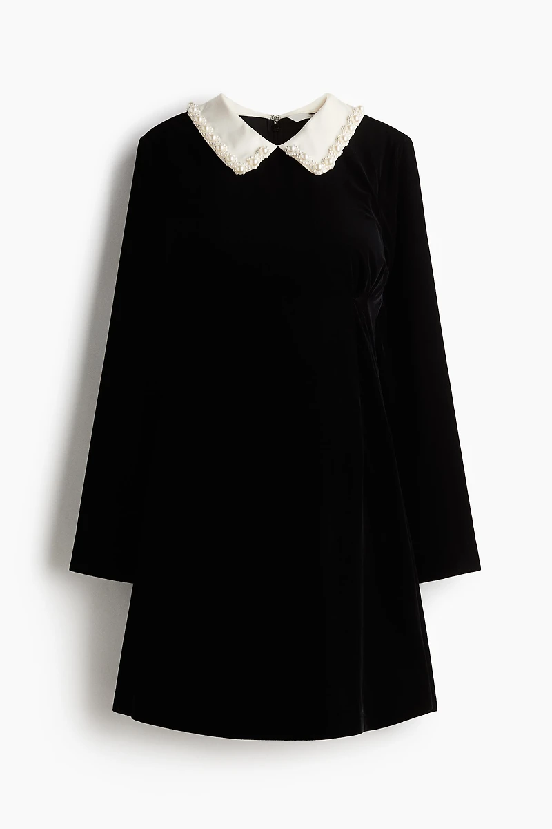 Robe MAMA en velours avec col