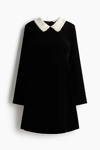 Robe MAMA en velours avec col