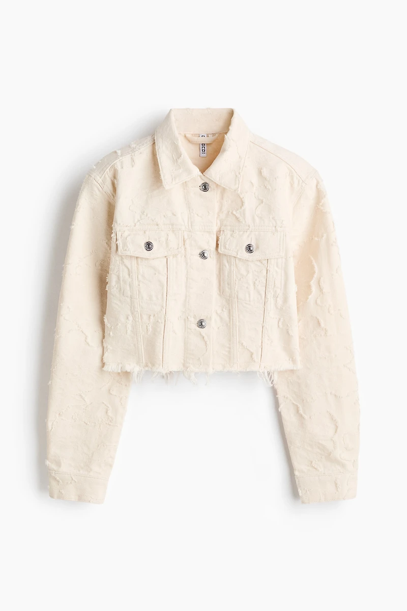 Cropped Twill Jacket