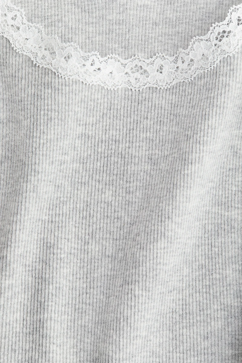 Lace-Trimmed Tank Top
