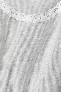 Lace-Trimmed Tank Top