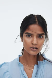 Ruffle-Trimmed Cotton Dress