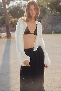 Skirt with Eyelet Embroidery