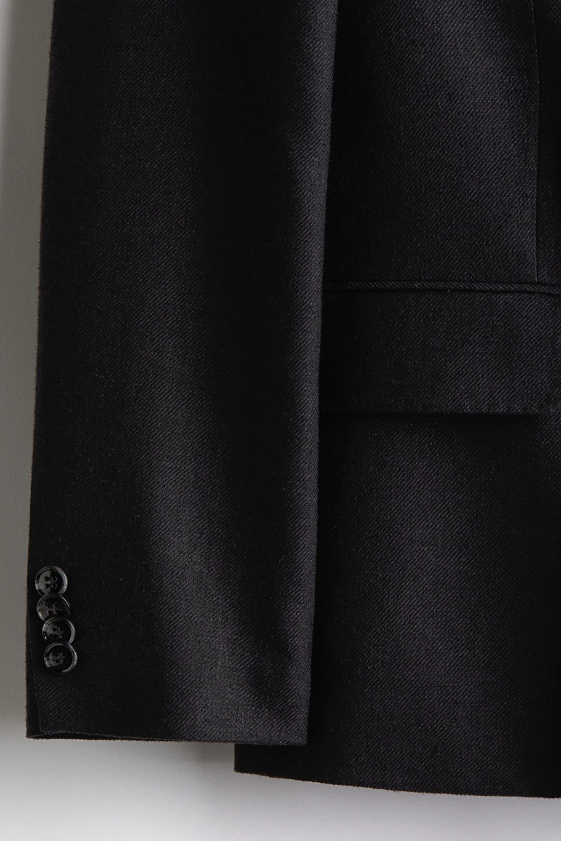 Veste croisée décontractée en lin mélangé