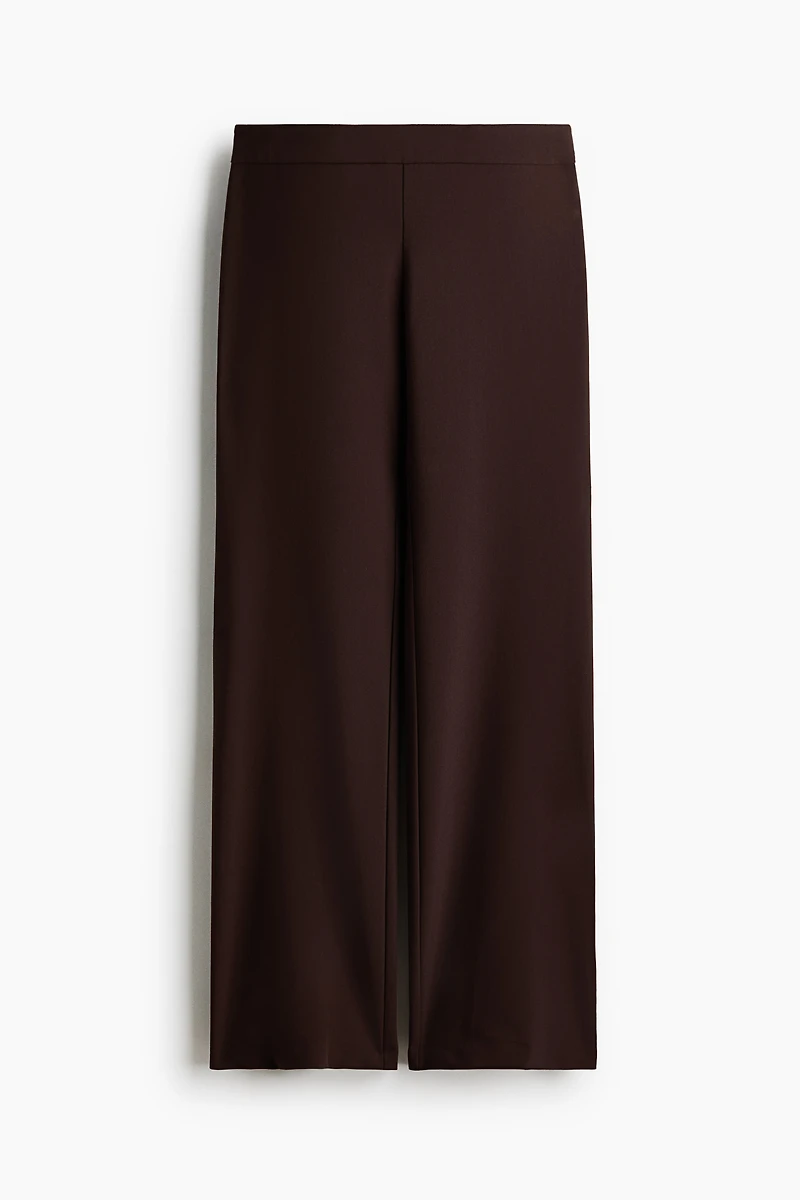 Pantalon taille basse en sergé