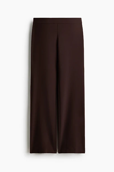 Pantalon taille basse en sergé