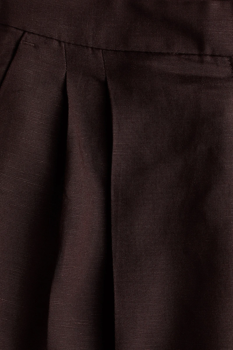 Linen-Blend Bermuda Shorts