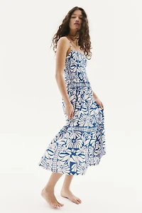 Smocked Strappy Dress