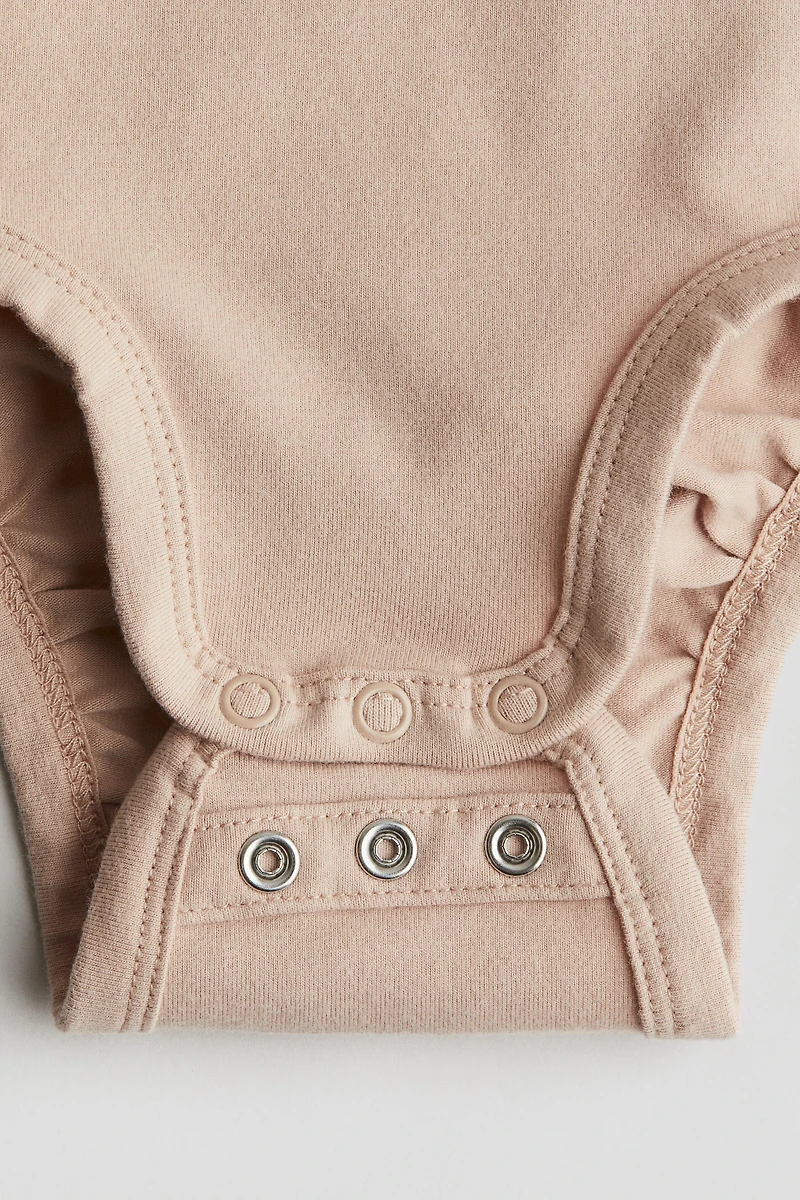 Cotton Bodysuit with Collar