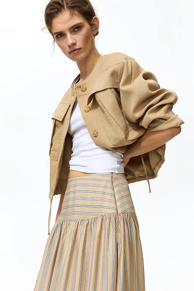 Gathered Midi Skirt