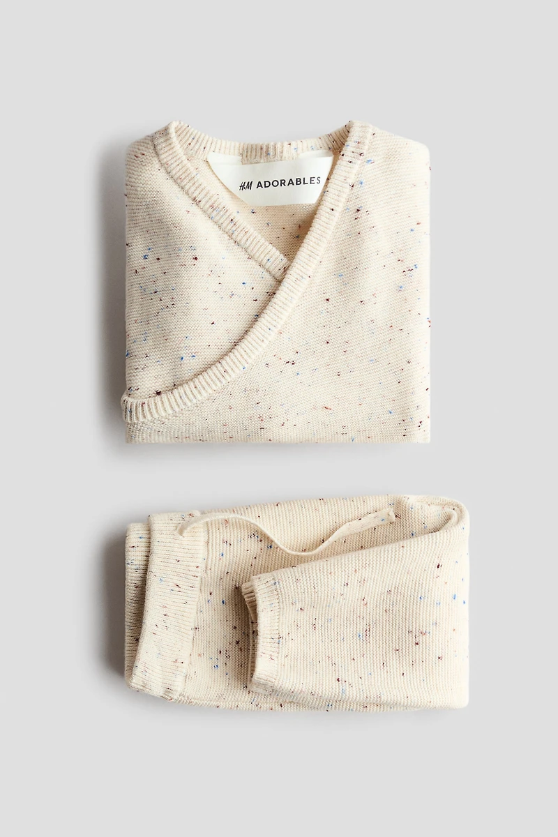 Ensemble 2 pièces en fin tricot de coton