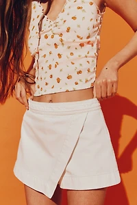 Denim Wrap Skort