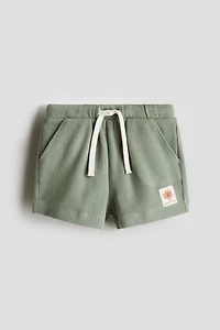 Waffled Cotton Shorts