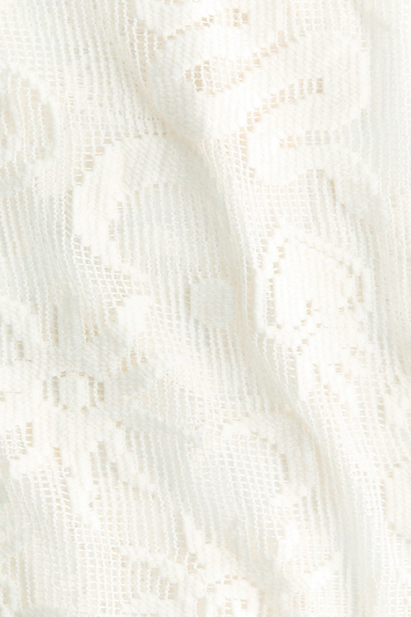 Motif-Detail Mesh Top