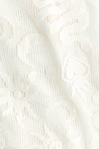 Motif-Detail Mesh Top