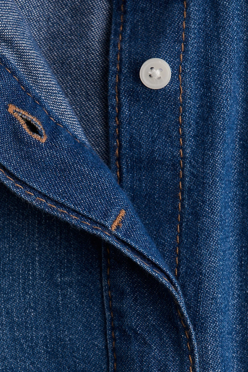 Fitted Denim Shirt