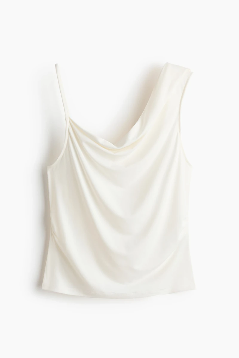 Haut asymétrique à effet drapé
