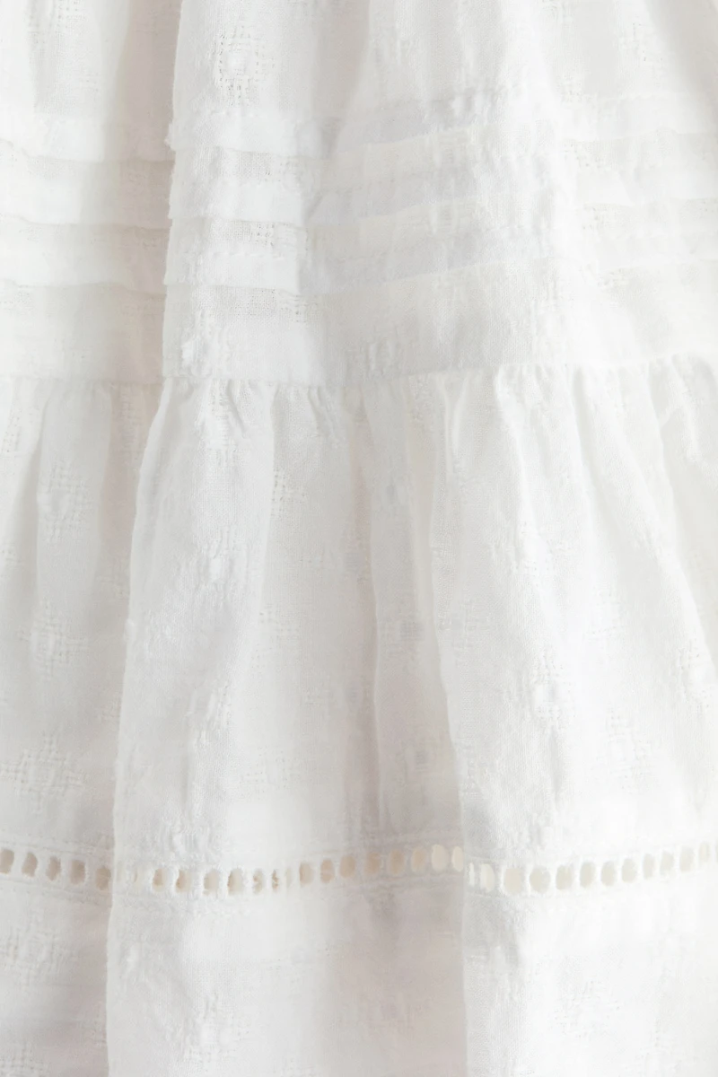 Jupe en coton à plis nervurés