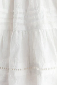 Jupe en coton à plis nervurés