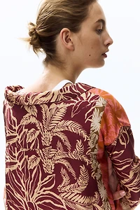 Chemise en viscose à col cubain