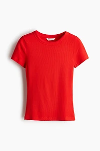 Ribbed Modal-blend T-shirt