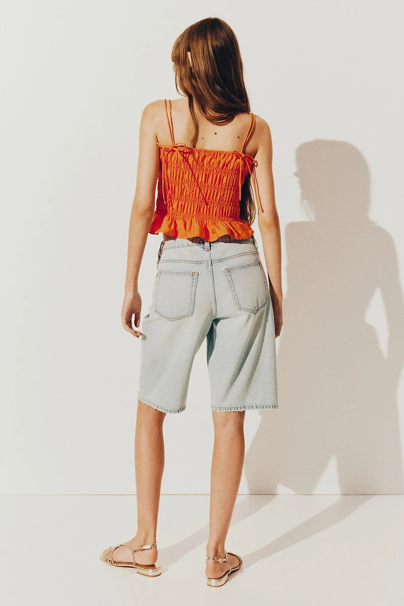 Haut en nid d'abeille à fines bretelles