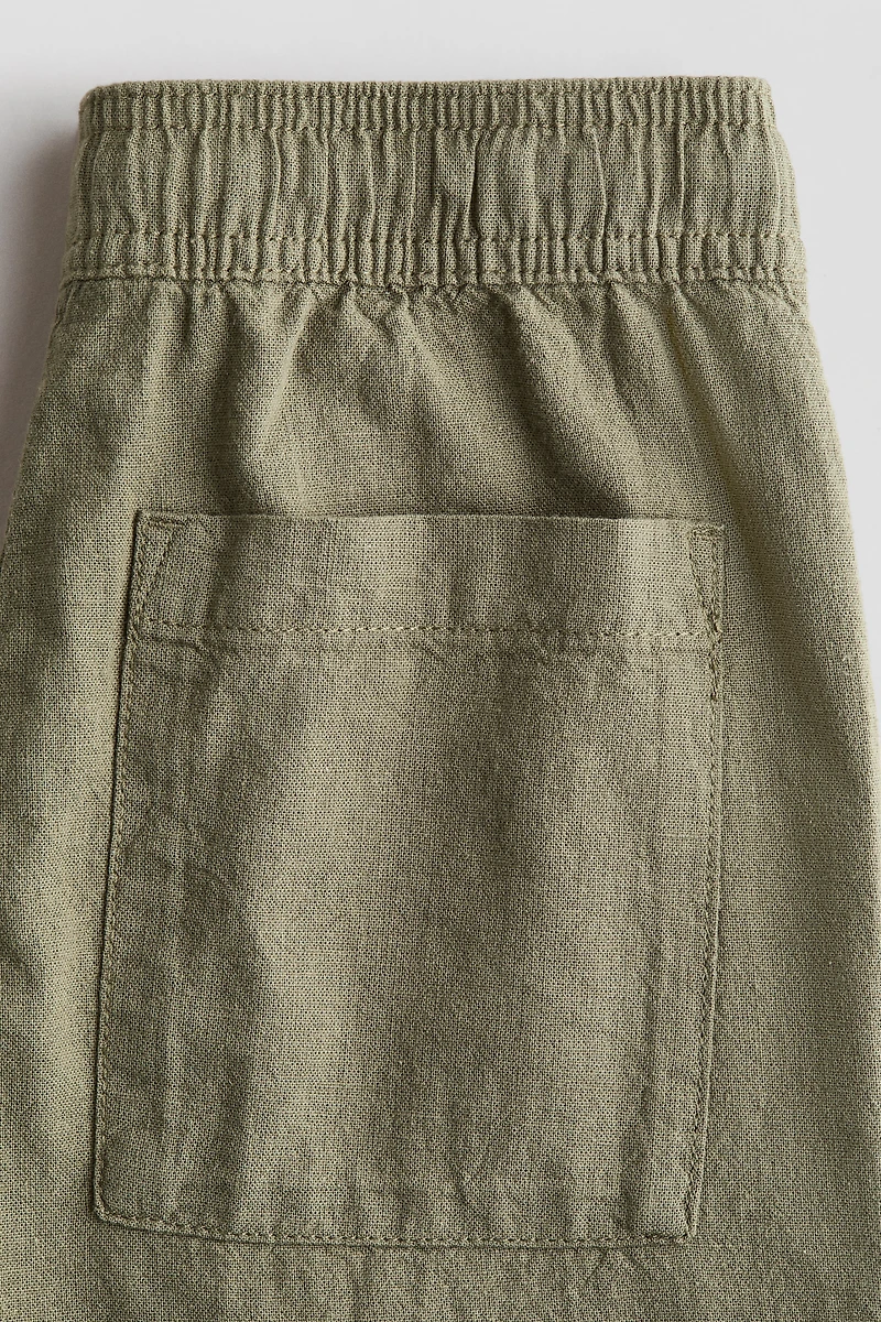 Linen-Blend Pants