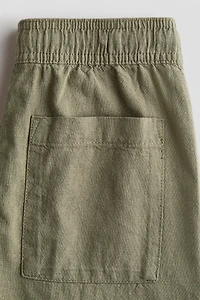 Linen-Blend Pants