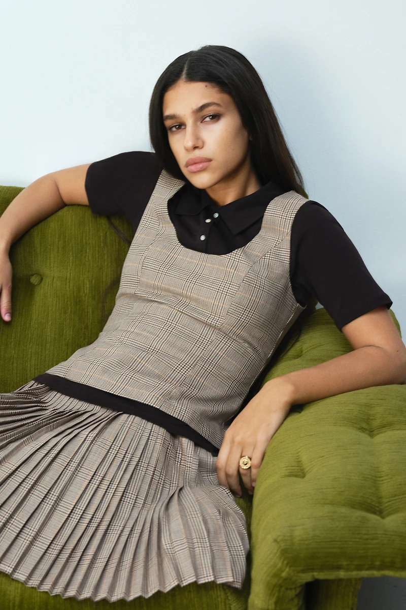 Haut sans manches en sergé