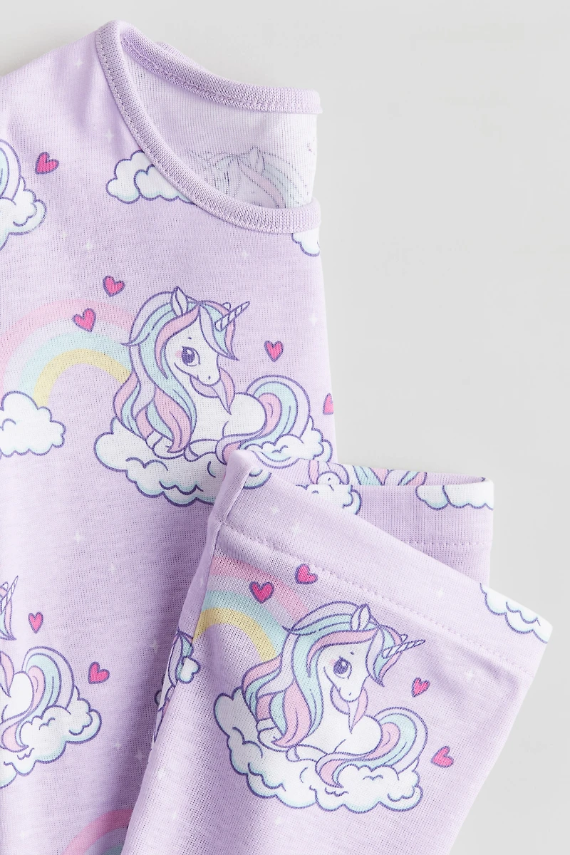 Snug Fit Printed Cotton Pajamas