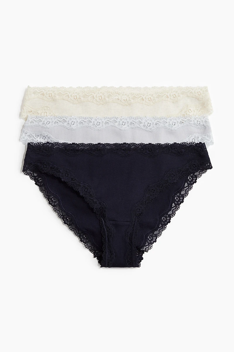 Lot de 3 culottes côtelées en coton
