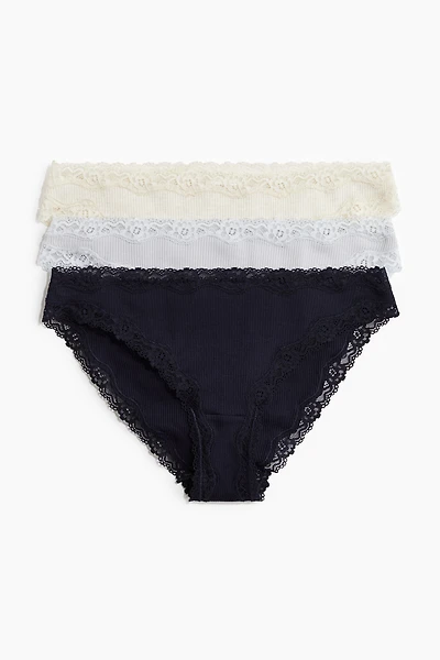 3-pack Ribbed Cotton Briefs