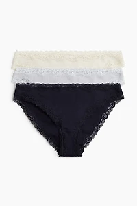 Lot de 3 culottes côtelées en coton