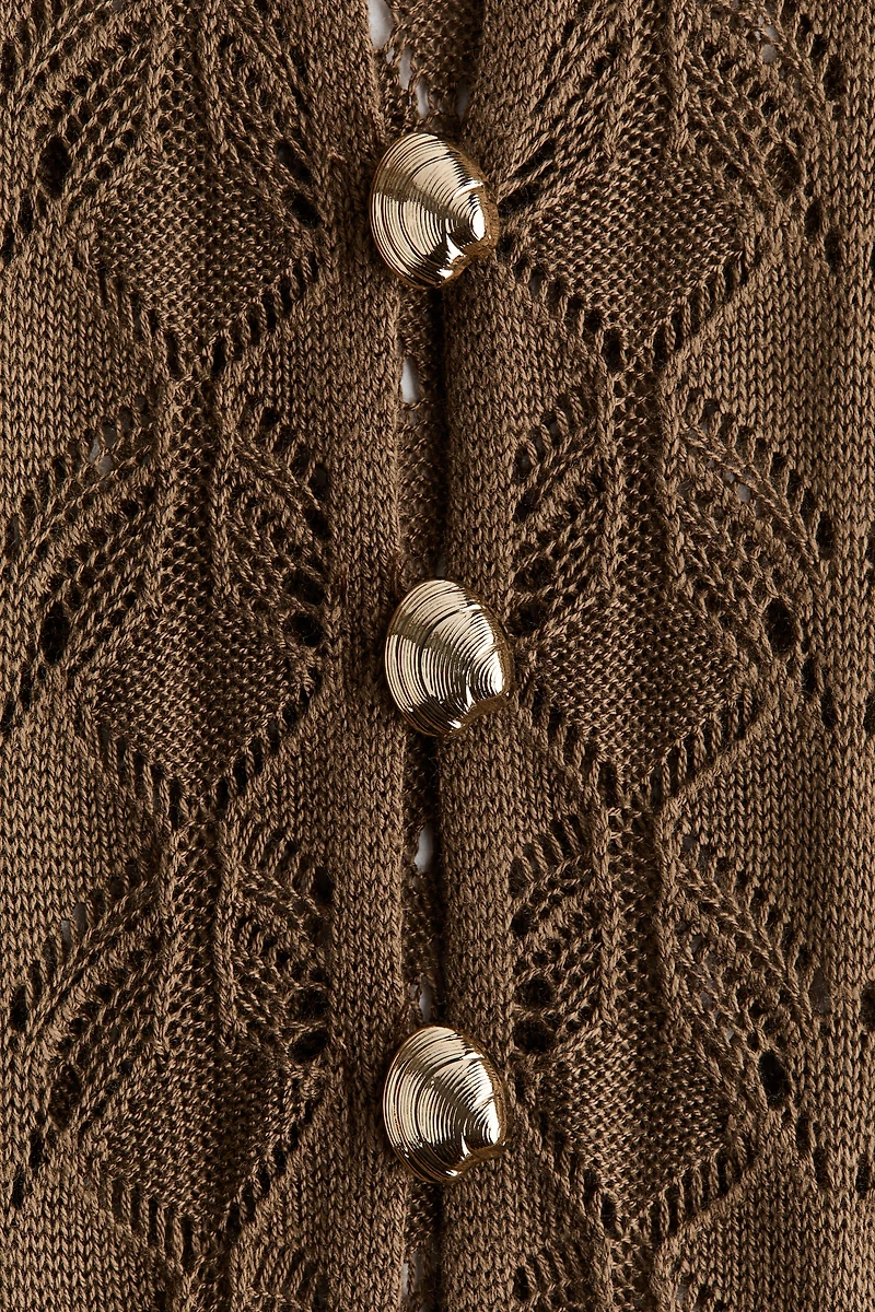 Robe d'aspect crocheté avec boutons en haut
