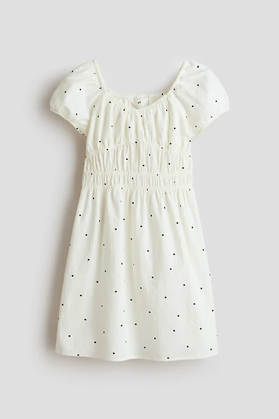 Robe en coton avec manches bouffantes