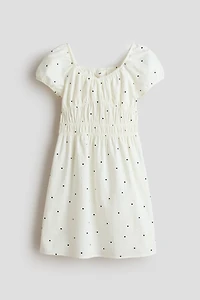 Robe en coton avec manches bouffantes