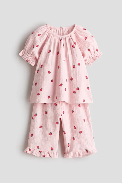 2-Piece Printed Muslin Set