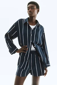 Oversized Linen-Blend Shirt