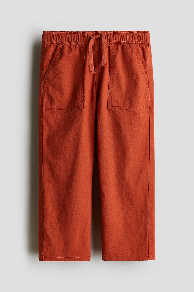 Linen-Blend Pants