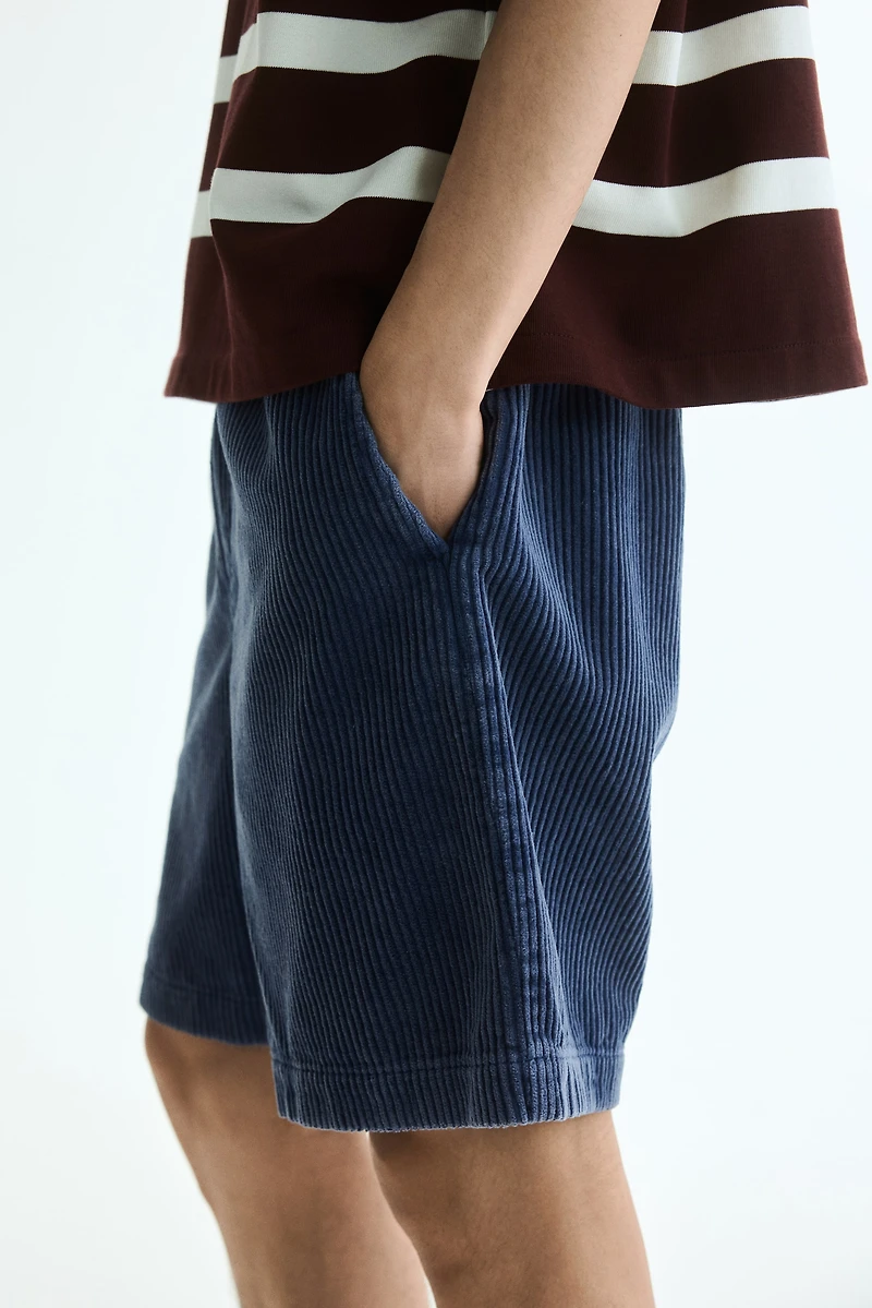 Loose-Fit Corduroy Shorts