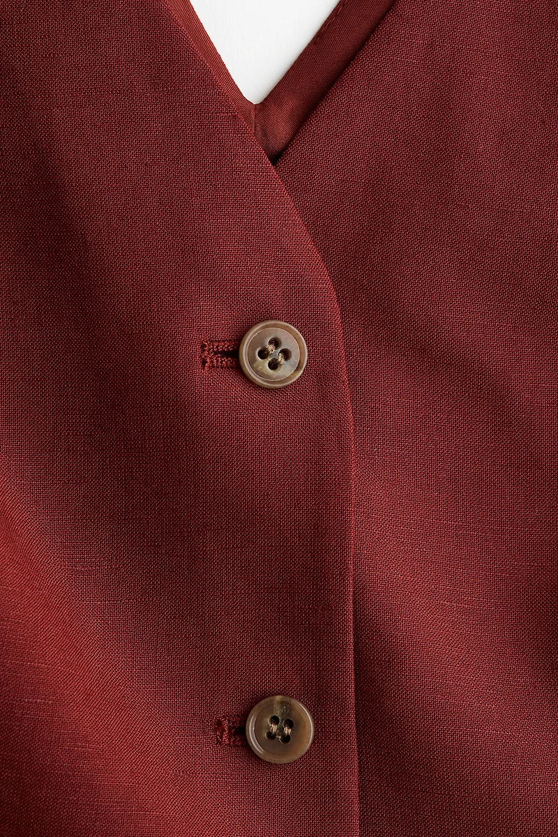 Linen-Blend Vest