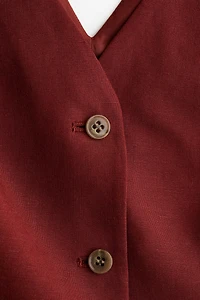 Linen-Blend Vest