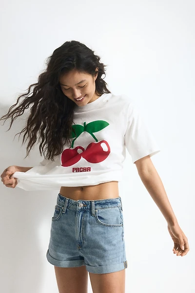 High-Waist Denim Shorts