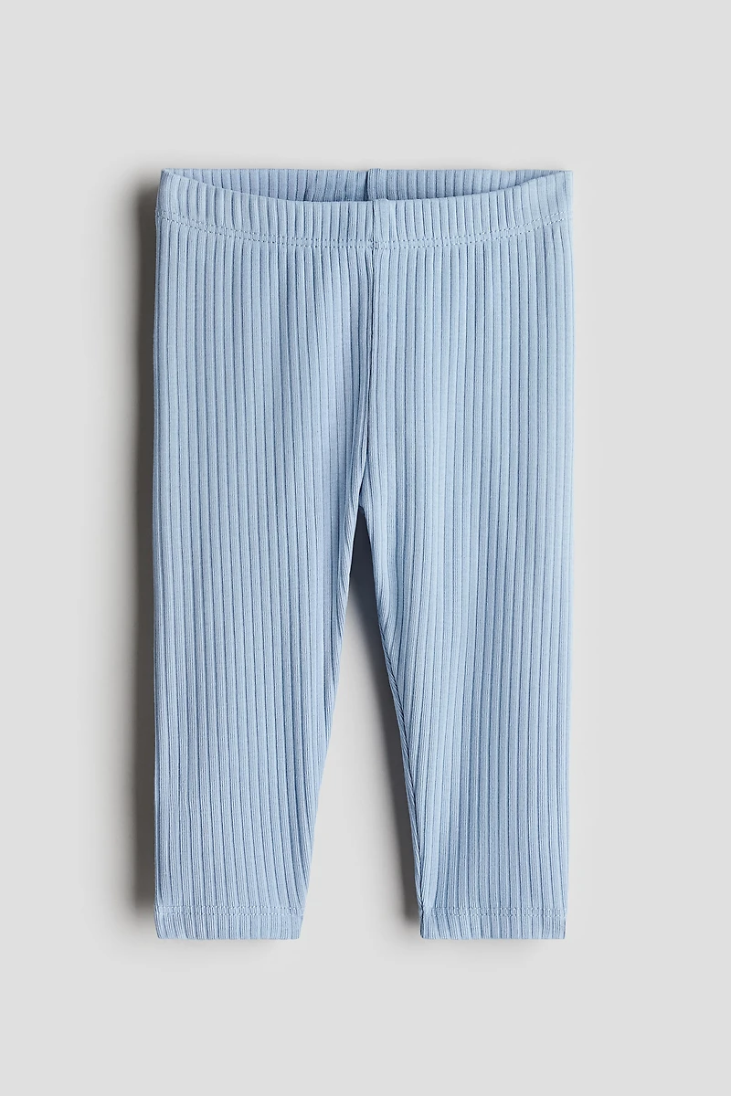 Ribbed Cotton Leggings